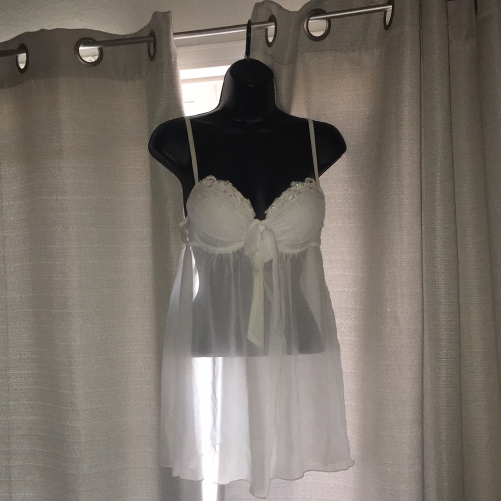Sexy lingerie!! Rhinestone on breast area